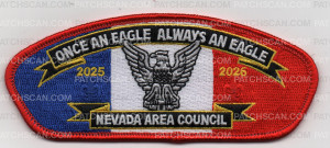 Patch Scan of NEVADA AREA COUNCIL EAGLE SCOUT CSP RED BORDER