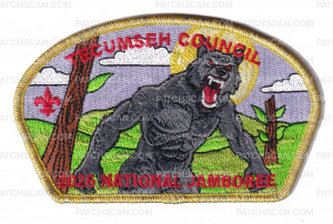 Patch Scan of Tecumseh Council 2026 Jamboree (Wolf) Gold Metallic