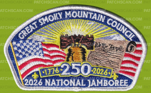 Patch Scan of Great Smoky Mountain Council 2026 NJ 250 Liberty Bell JSP white borter
