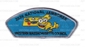 Patch Scan of WMC National Jamboree Contingent 2026(Western Mass State-Silver)(Ghosted #)