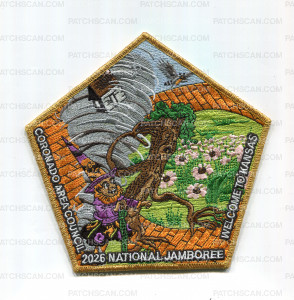 Patch Scan of Coronado Area Council 2026 NJ Center patch gold met border