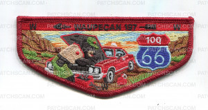 Patch Scan of Waupecan 197 100 Rt 66 flap red border