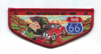 Waupecan 197 100 Rt 66 flap red border Rainbow Council #702