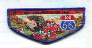 Patch Scan of Waupecan 197 100 Rt 66 flap blue border