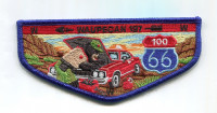 Waupecan 197 100 Rt 66 flap blue border Rainbow Council #702