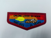 Ohlone Lodge 63 1995-2025 30 Years flap chenille Pacific Skyline Council #31