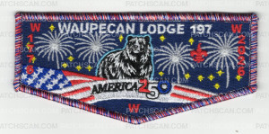 Patch Scan of Waupecan Lodge 197 America 250 flap