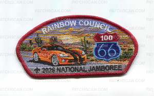 Patch Scan of Rainbow Council 2026 NJ orange car JSP red bdr