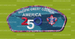 Patch Scan of Pacific Crest Council America 250 CSP rwb border