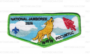 Patch Scan of WMC National Jamboree Contingent 2026(Wolf Flap-Green)