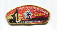 Northwest Texas Council Wood Badge 2025 gold metallic border Northwest Texas Council #587
