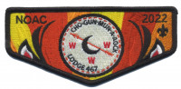 CHO-GUN-MUN-A-NOCK LODGE NOAC 2022 Black FLAP  Hawkeye Area Council #172