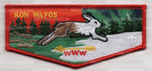 Patch Scan of KON WAPOS LODGE FLAP-RED BORDER