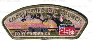 Patch Scan of Coastal Georgia Council 250 Set - Historic Bases (CSP-Fort Frederica)