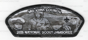 Patch Scan of Mid-Iowa Council 2026 National Jamboree Art Set (Service CSP) Ghosted