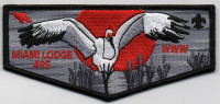 MIAMI 495 RED BLACK WHITE NO GLOW FLAP Miami Valley Council #444