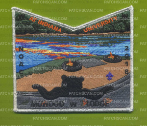 Patch Scan of NOAC 2018 Mowogo Lodge Bottom Piece - Silver Metallic Border