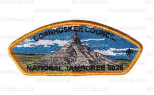 Patch Scan of Cornhusker Council Jamboree 2026 CSP (Rock) Orange