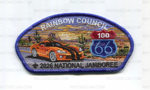 Patch Scan of Rainbow Council 2026 NJ orange car JSP blue bdr