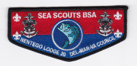Nentego Lodge 20 Sea Scouts Flap Del-Mar-Va Council #81