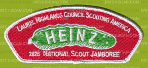 Patch Scan of Laurel Highlands Council 2026 Jamboree Set (Heinz) White