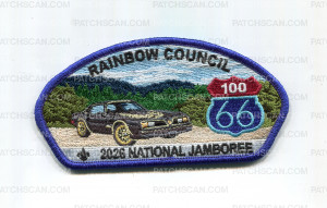 Patch Scan of Rainbow Council 2026 NJ black car JSP blue bdr