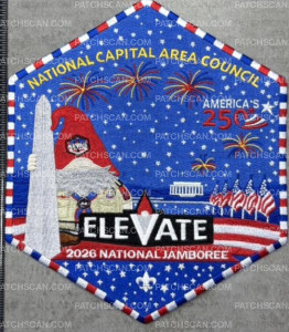Patch Scan of National Capital Area Council 2026 National Jamboree Contingent Patch Set