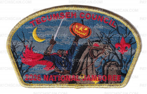 Patch Scan of Tecumseh Council 2026 Jamboree (Headless Man) Gold Metallic