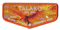 Talako Marin Council Centennial 2023 flap orange border Marin Council #35