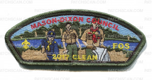 Patch Scan of Mason-Dixon Council- 2017 Clean FOS CSP - Green Border