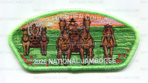 Patch Scan of Last Frontier Council 2026 NJ Land Rush JSP lt green bdr