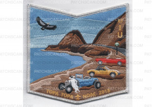 Patch Scan of 2018 NOAC Pocket Patch Pt Mugu Metallic Silver Border (PO 87914)