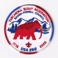 Tuscarora Scout Reservation — America 250 — United States Semiquincentennial Patch (1776–2027) Baden-Powell Council #368