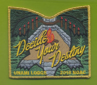 Unami Lodge NOAC 2018 Delegate Pocket Piece - Metallic Border Cradle of Liberty Council #525