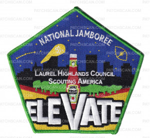 Patch Scan of Laurel Highlands Council 2026 Jamboree Set (Center) Green