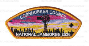 Patch Scan of Cornhusker Council Jamboree 2026 CSP (Sunset) Orange