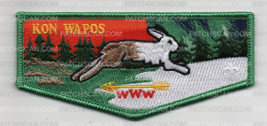 Patch Scan of KON WAPOS LODGE FLAP-GREEN BORDER