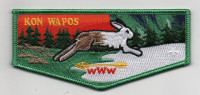 KON WAPOS LODGE FLAP-GREEN BORDER Bay Lakes Council #635
