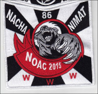 Nacha Nimat Lodge White and Black Delegate Pocket patch set Hudson Valley Council #374