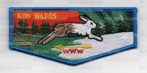 Patch Scan of KON WAPOS LODGE FLAP-BLUE BORDER