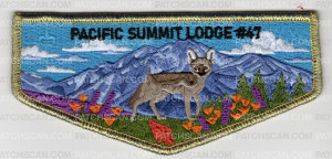 Patch Scan of Pacific Summit Lodge 47 Gold Mylar