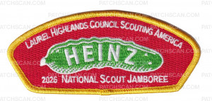 Patch Scan of Laurel Highlands Council 2026 Jamboree Set (Heinz) Yellow