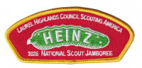 Laurel Highlands Council 2026 Jamboree Set (Heinz) Yellow Laurel Highlands Cncl #527