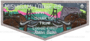 Patch Scan of MISHIGAMI LODGE #29 LODGE CHIEF THANK YOU