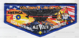 Patch Scan of Colonneh Lodge 2026 Jamboree Flap (Blue)