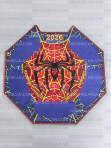 Patch Scan of Rainbow Council 2026 NJ Spider Center patch red border