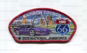 Patch Scan of Rainbow Council 2026 NJ purple car red bdr