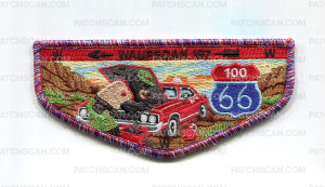 Patch Scan of Waupecan 197 100 Rt 66 flap rwb border