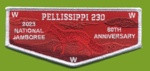 Pellissippi 230 2023 NJ flap white border Great Smoky Mountain Council #557