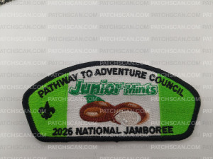 Patch Scan of Pathway to Adventure Council 2026 NJ Junior Mints JSP black border